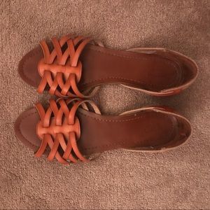 Brown woven sandals